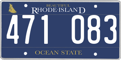 RI license plate 471083