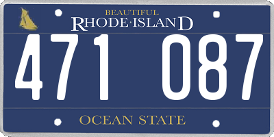 RI license plate 471087