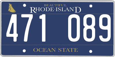 RI license plate 471089