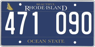 RI license plate 471090
