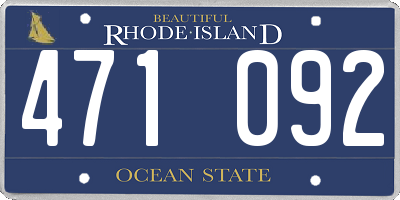 RI license plate 471092