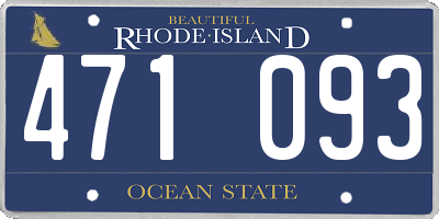 RI license plate 471093