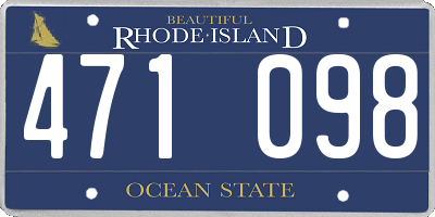 RI license plate 471098