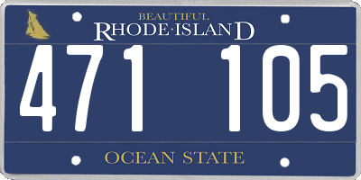 RI license plate 471105