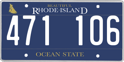 RI license plate 471106