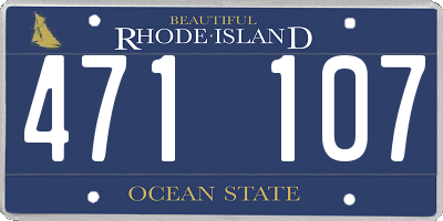 RI license plate 471107