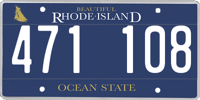 RI license plate 471108