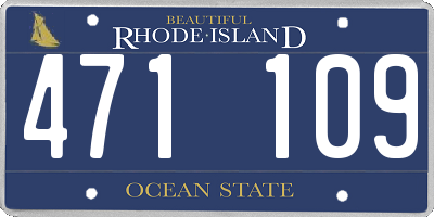 RI license plate 471109