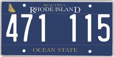 RI license plate 471115