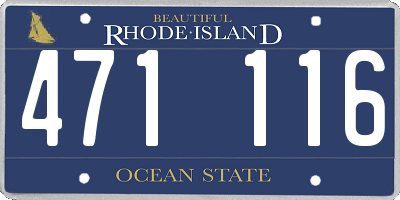 RI license plate 471116