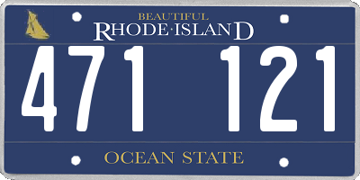 RI license plate 471121