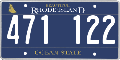 RI license plate 471122