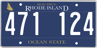 RI license plate 471124