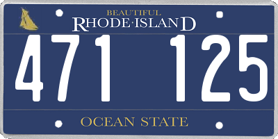 RI license plate 471125