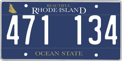 RI license plate 471134