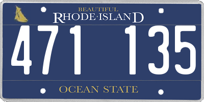 RI license plate 471135