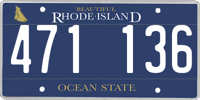 RI license plate 471136