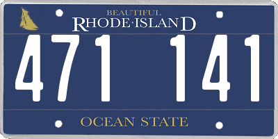 RI license plate 471141