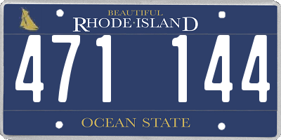 RI license plate 471144