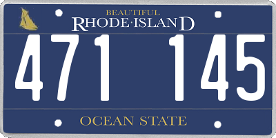 RI license plate 471145
