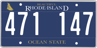 RI license plate 471147