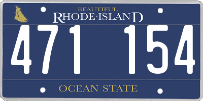 RI license plate 471154