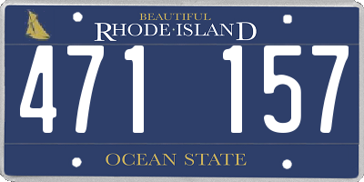 RI license plate 471157