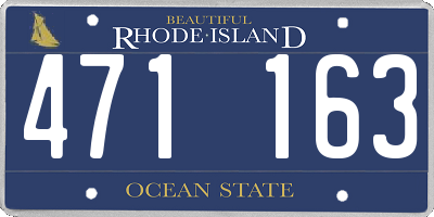 RI license plate 471163
