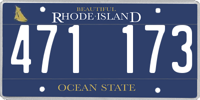 RI license plate 471173