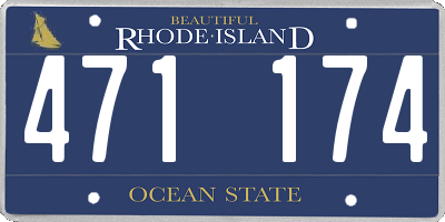 RI license plate 471174
