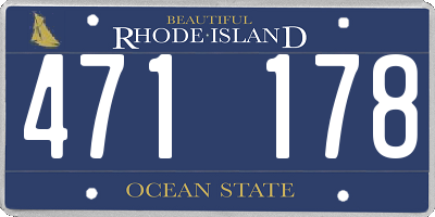 RI license plate 471178