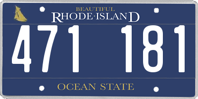 RI license plate 471181