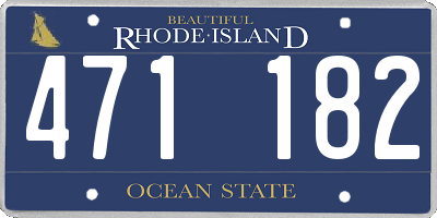 RI license plate 471182