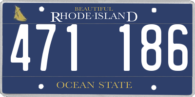 RI license plate 471186