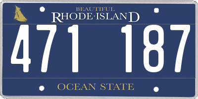 RI license plate 471187