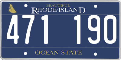 RI license plate 471190