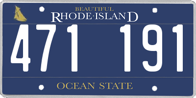 RI license plate 471191