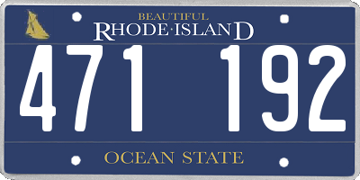 RI license plate 471192