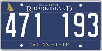 RI license plate 471193