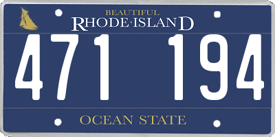 RI license plate 471194