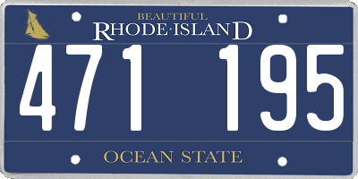 RI license plate 471195