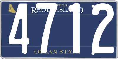 RI license plate 4712
