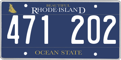 RI license plate 471202