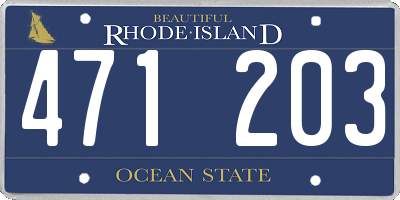 RI license plate 471203