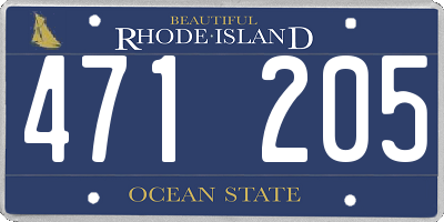 RI license plate 471205
