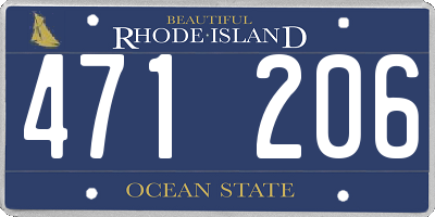 RI license plate 471206