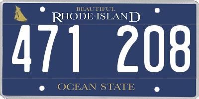 RI license plate 471208