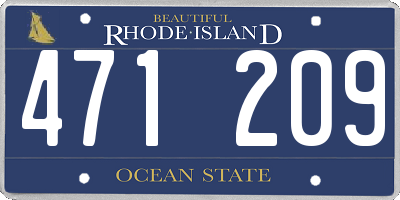 RI license plate 471209