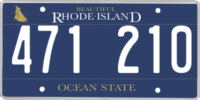 RI license plate 471210