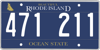 RI license plate 471211